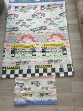 Vintage  Single Duvet Cover And Pillowcase Motor Racing Cars Formula One 1