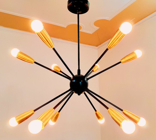 Sputnik sphere chandelier - chandelier, 12