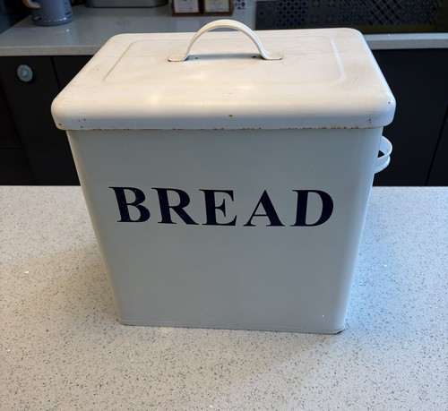 Vintage enamel bread - bread, bin