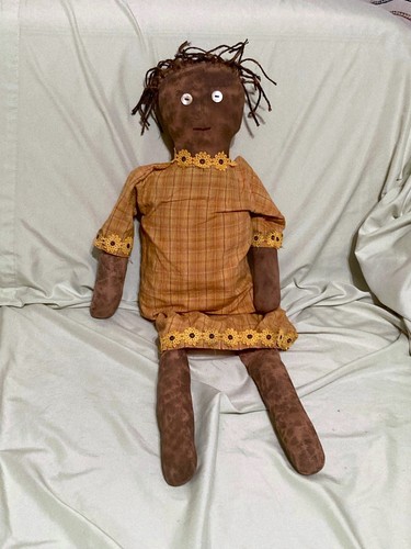 Large vintage folk art black - large,