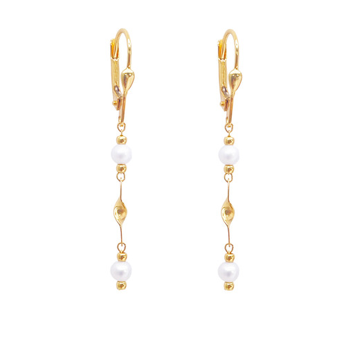 22ct gold pearl - pearl, earrings