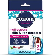 Ecozone Kettle and Iron Descaler, Internal Cleaner & Scale Remover for Kitchen &