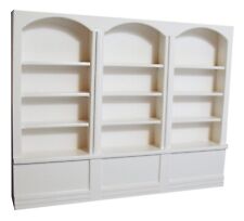 Dolls House White Painted  Wooden Triple Shelf Unit 1:12 Scale Shop DF132 tumdee