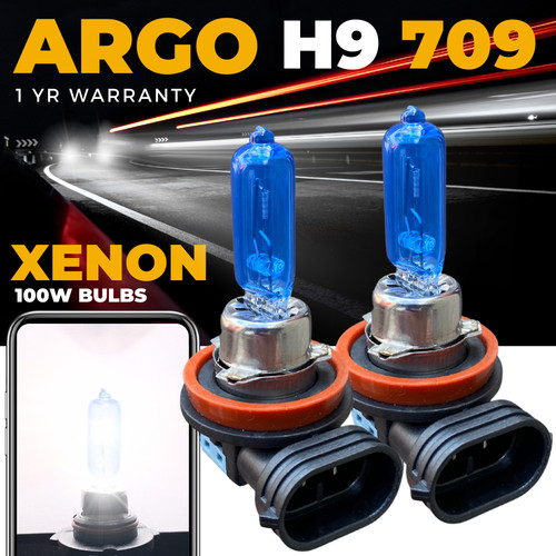 Xenon white headlight 100w - h9,