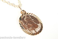9ct Gold St Christopher Oval