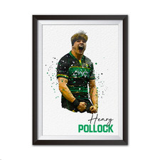 Henry Pollock Northampton Saints Rugby Print | A4 print only | Rugby Gift