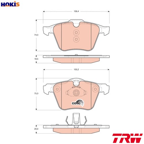 Brake pad set - pad,