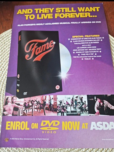 Fame dvd video asda - dvd,