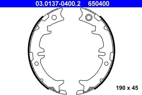Parking brake shoe set - parking,