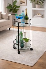 Stylish Black Drinks Trolley