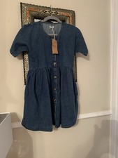 Next Girls Denim Dress, Age 11 With Pockets Brand-New With Tags
