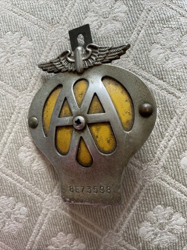 Vintage car badge with - aa,