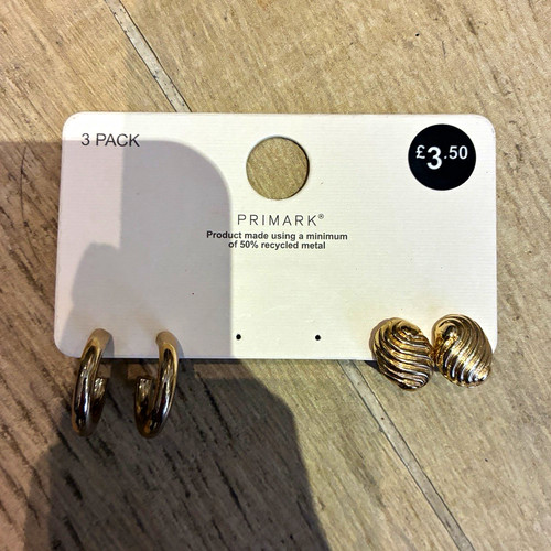 Primark pack gold tone - 2, metal