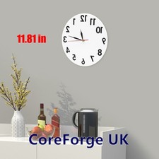 Dia 30cm Reverse Wall Clock