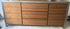 Walnut Large Heavy Sideboard Dresser Cupboard with Drawers