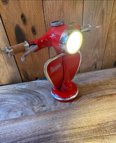 Vespa style scooter table lamp - scooter,