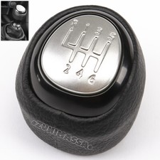 for  SAAB 9-3 9-3X 93 6 SPEED GEAR SHIFT STICK KNOB LEVER LEATHER HANDLE SHIFTER