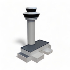 Airport ATC Air Traffic Control Tower Diorama Model 1:400 Scale White Stansted