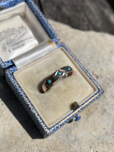 Antique yellow gold turquoise - antique,