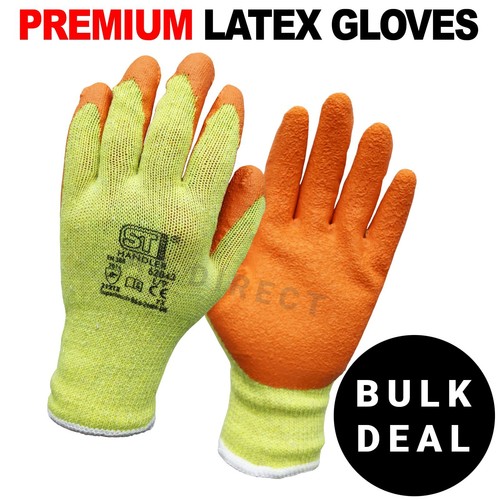 120 pairs latex coated - latex, orange