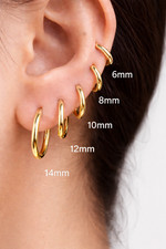 Classic Hoop Earrings 6–14mm