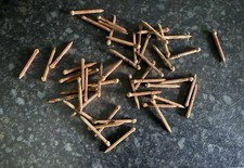 50 Coppered Hardboard Panel Pins Tacks 20mm