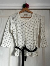 BNWT Tu White and Black Polka