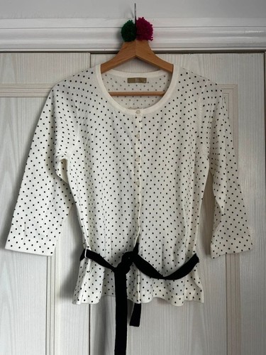 Bnwt white and - black, polka