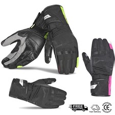 Women Motorcycle Leather Gloves Ladies Motorbike Sports Gloves Knuckle Armour CE