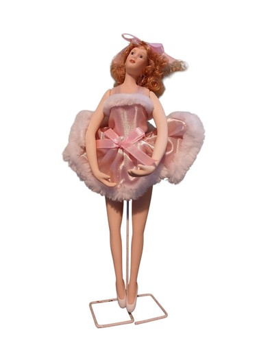 Ballerina porcelain doll - ballerina, pink