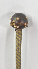 Antique Zulu prestige knobkerrie club wirework and studded head South Africa
