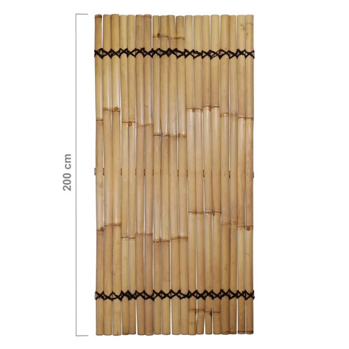 Natural bamboo slat fence - bamboo,