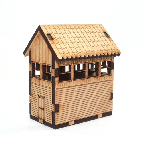 Model railway signal box - model,