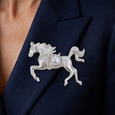 Unisex Design Horse Brooch