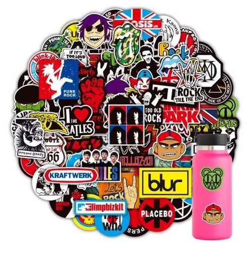 100pcs rock band stickers lot - rock,