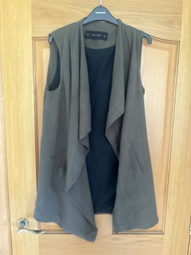 Zara basic khaki sleeveless - khaki,