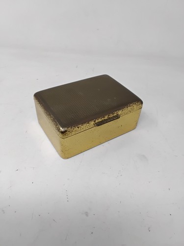 Vintage brass cigarette box - brass, w/
