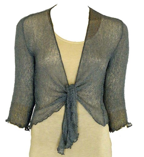 Women bolero knitted tie - bolero, up