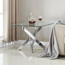Daytona Clear Glass Lamp Table