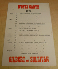 D'oyly Carte  1975 UK Theatre