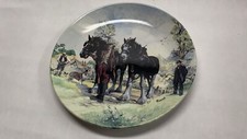 Vintage Wedgwood Danbury Mint Plate – Working Horses Off to the Show Collectible