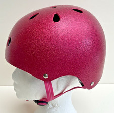 Micro Scooter Pink Glittery Helmet Chin Strap Medium 54-58cm 7-12 Years