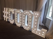 Job Lot: 37x 4ft Light-Up Marquee Letters & Numbers – Acrylic & Metal