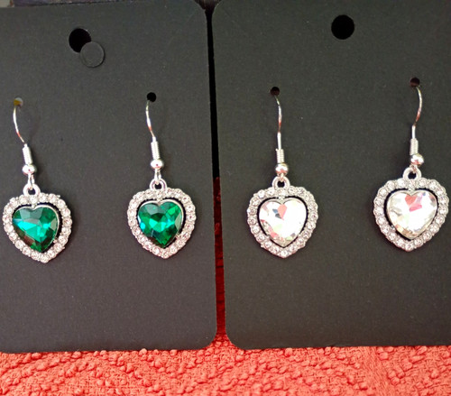 Pairs sparkly heart - x,