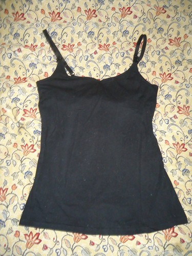 Black maternity vest top - black,