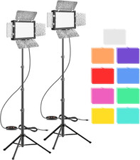 2x LED Video Lights Dimmable