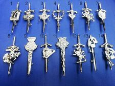 New Scottish Kit Pins Various Design Chrome Finish 4" Highland Celtic Pin Brooch