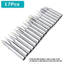 17Pcs fit for HAKKO 936 YIHUA Station Lead-Free 900M-T Soldering Iron Tips