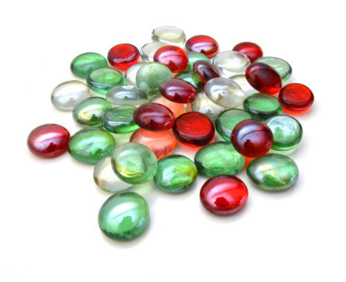 Glass pebbles vase - pebbles,