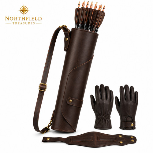Faux leather archery quiver - faux,